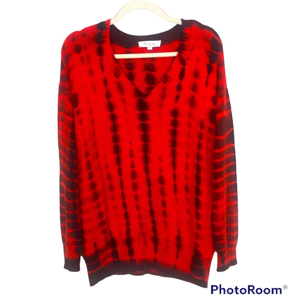 Vince Camuto Red Tye Dye Sweater size Large
